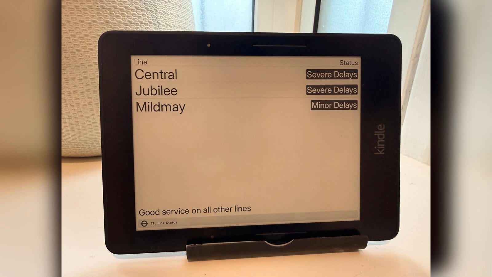 Kindle Voyage running TRMNL