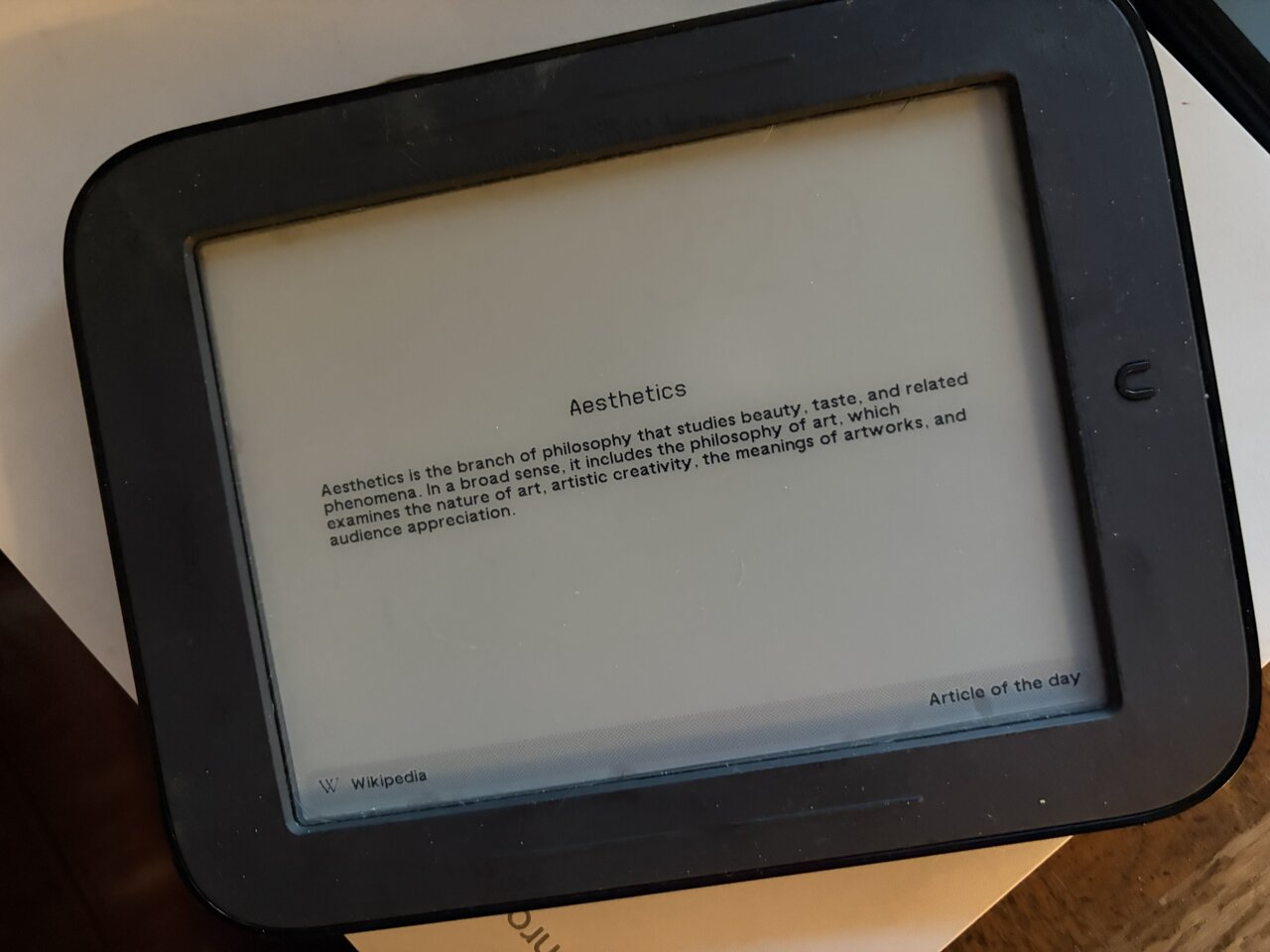 Nook Simple Touch running TRMNL
