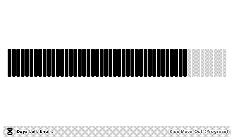 Days Left Until... Progress Bar Only layout