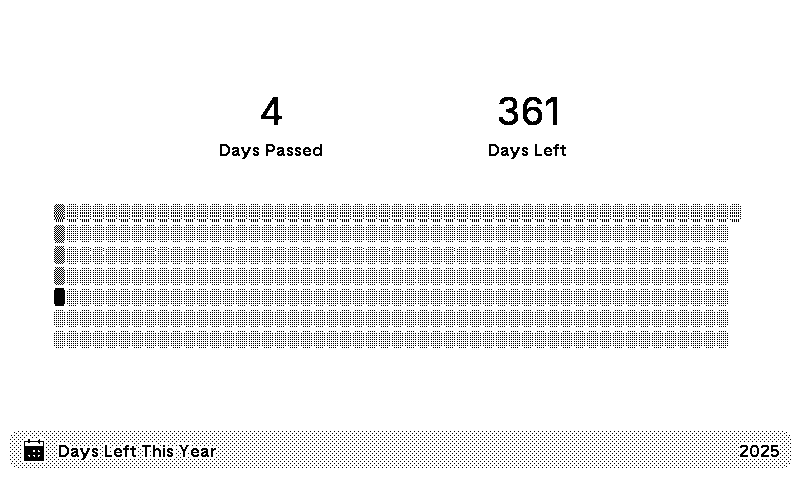 Days Left This Year plugin preview