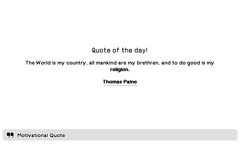 Motivational Quote plugin preview