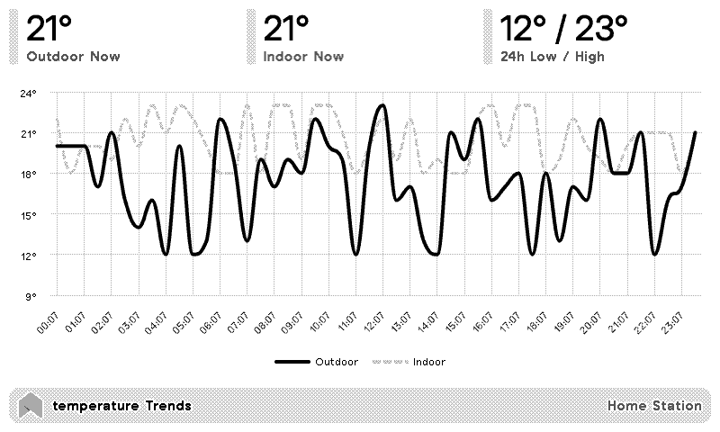 Netatmo Weather Station Graph Temperature layout