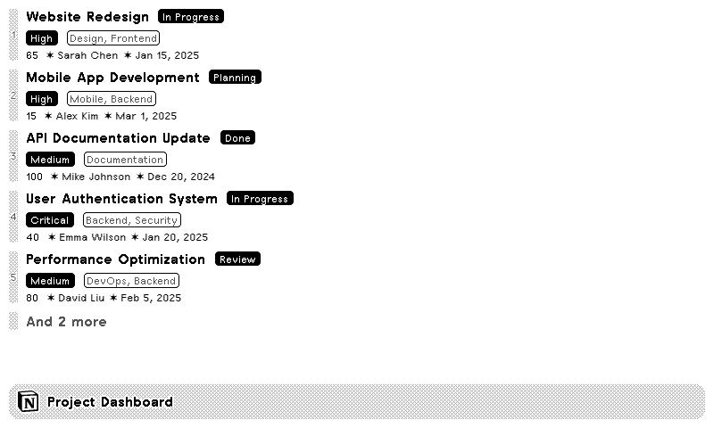 Notion plugin preview