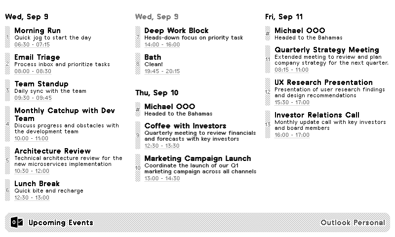 Outlook Calendar