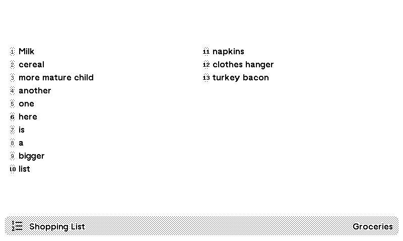 Shopping List plugin preview