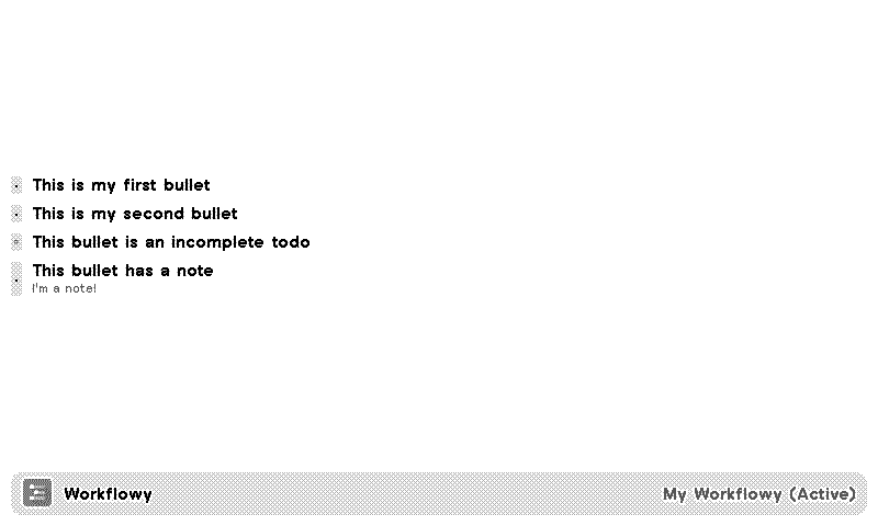 Workflowy Without Completed layout