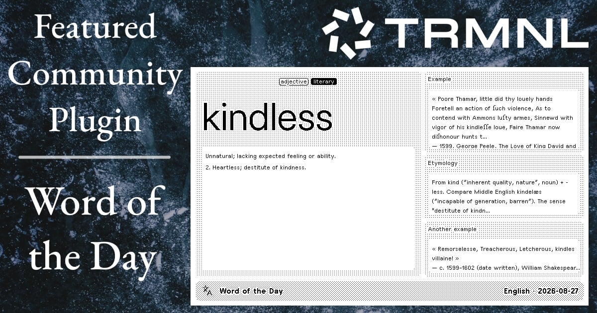 Featured Community Plugin - Word of the Day